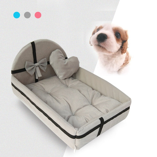 Cute Plush Cushion Pet Nest With Mat Warm Small medium Pet Removable Bed Cat Dog Kennel