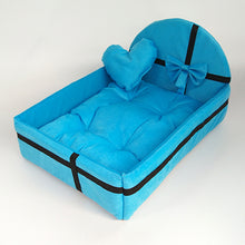 Load image into Gallery viewer, Cute Plush Cushion Pet Nest With Mat Warm Small medium Pet Removable Bed Cat Dog Kennel