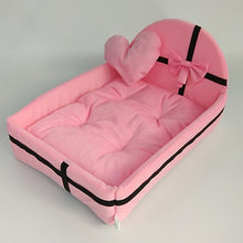 Load image into Gallery viewer, Cute Plush Cushion Pet Nest With Mat Warm Small medium Pet Removable Bed Cat Dog Kennel