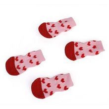 Load image into Gallery viewer, 4 pcs/set Indoor Pet Socks Soft Quality Cotton Warm Antiskid Paws Dirts Away Easy Washing